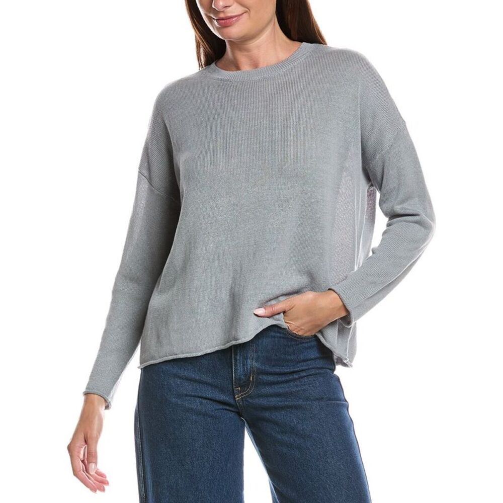 Eileen Fisher Womens  Linen-Blend Sweater